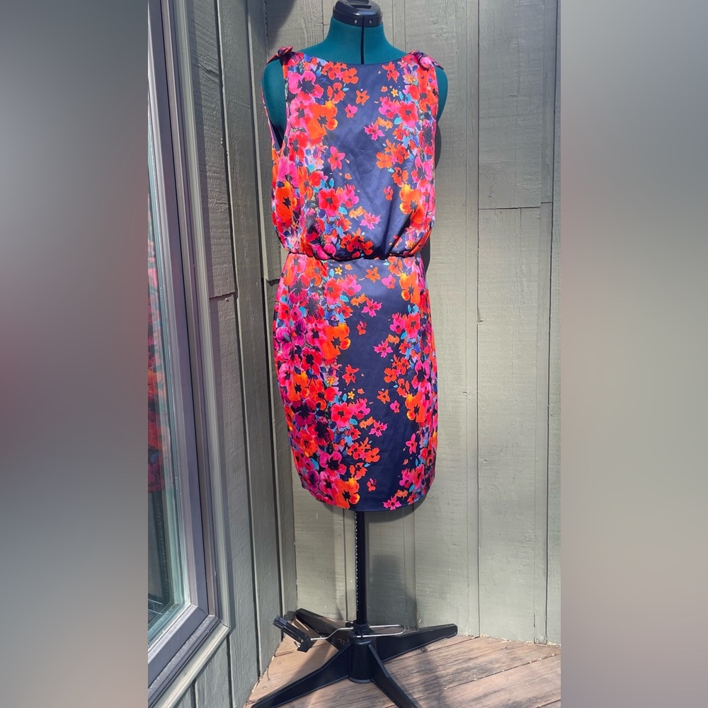 Evan Picone Women’s Vibrant Floral MIDI Sheath Dress